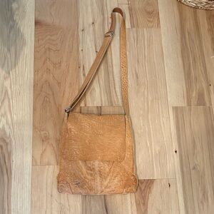 Maxon Collection Italian Boho Tan Soft Leather Shoulder Bag